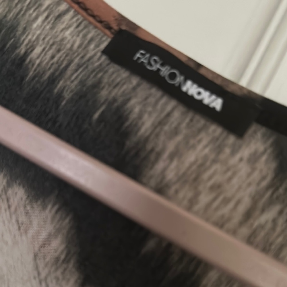 Fashion Nova Wild Pattern Blouse